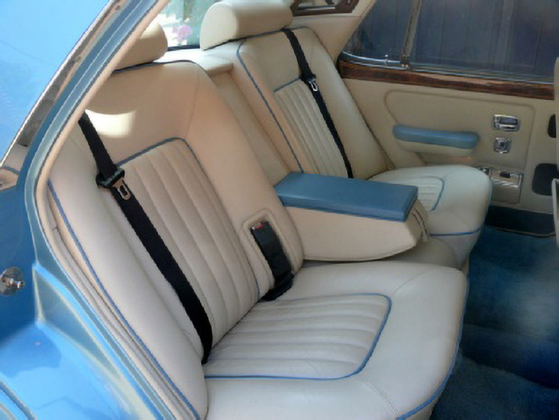 Rolls Royce Silver Spirit 2 Blue Wedding Car Interior